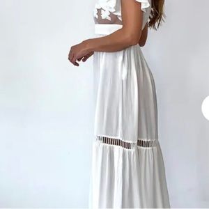 Band of Gypsies white boho maxi NWOT small